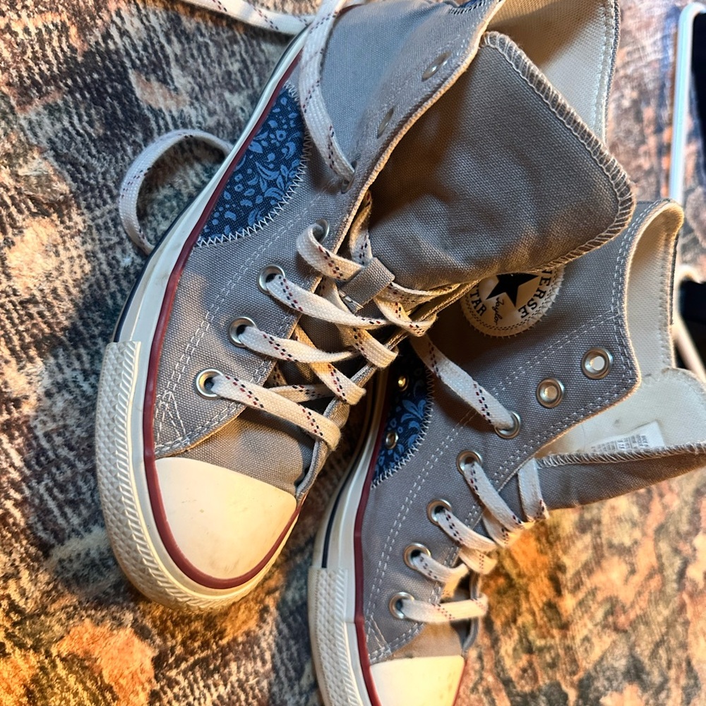 Converse High-Top Sneakers - Gray and Blue